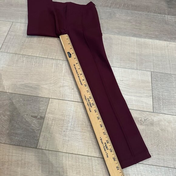 BROOKS BROTHERS FLEECE GIRLS SMALL PULL ON PANTS BURGUNDY RED - Picture 2 of 7